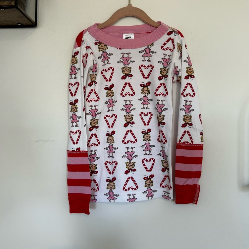 Hanna Andersson The Grinch Dr Seuss Cindy Lou Who Candy Candy Pajama Shirt Top